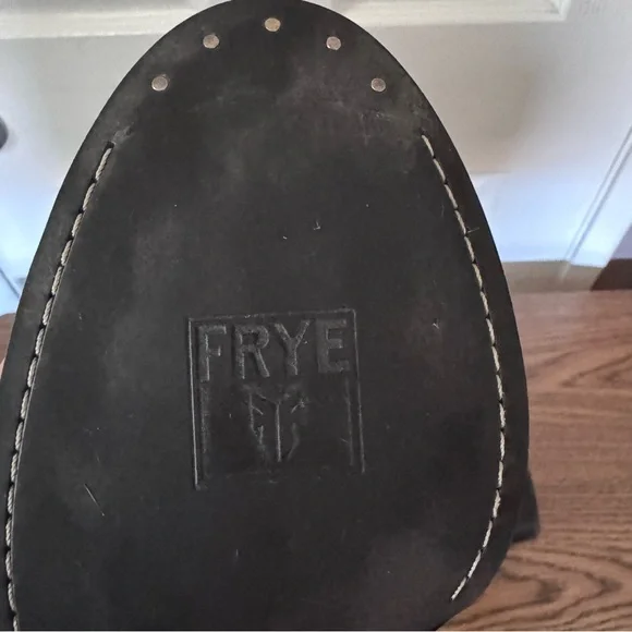 Frye Rory Scrunch Black Leather Boots 9 - Picture 4 of 15